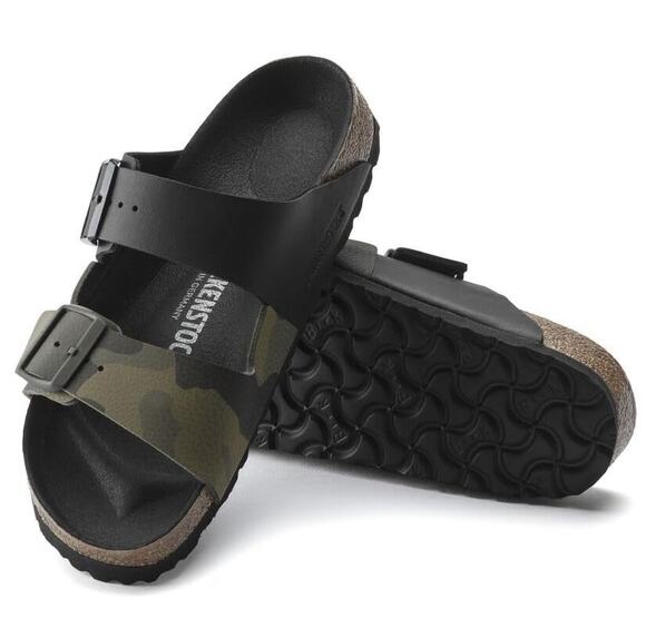 Birkenstock Arizona Split Birko-Flor Sandals Black Desert Soil Camo Narrow main image 6